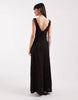 lace cami maxi dress in chocolate