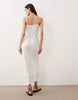 Esmée maxi beach dress with ruffle detail in white