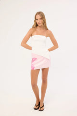 Luck & Trouble Calypso Sequin Mini Skirt Pink