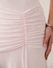 scoop neck asymetric hem maxi dress in pink