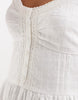 Hollister strappy button front mini dress in white check
