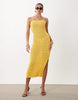 Gina Tricot strappy crochet summer maxi dress in yellow