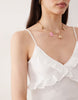 Esmée maxi beach dress with ruffle detail in white