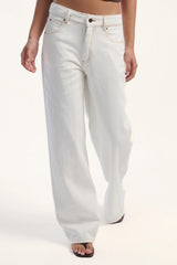 Lioness Top Model Mid Baggy Jean Porcelain