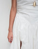 Kaiia exclusive bandeau volume puffball thigh split maxi dress in white