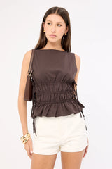 Perfect Stranger Elara Linen High Rise Short White