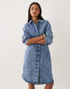 denim shirt midi dress in acid wash