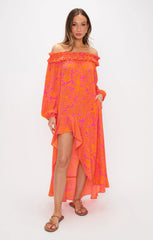 Bobbi Maxi Dress ~ Fuchsia Shells Pebble