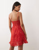 Dippin' Daisy's C'est La Vie beach mini dress in red floral