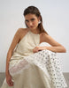 Topshop halter neck lace insert maxi dress in contrast striped and polka dot print