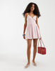 Hollister v-neck strappy mini dress in pink