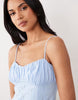 eyelet cami maxi dress in light blue