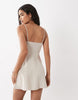 Mango strappy mini dress in cream