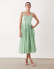 Lace & Beads eyelet corset midi dress in pastel green