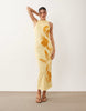 shell print maxi dress