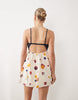 Abercrombie & Fitch strappy flowy mini dress with built in bra and skort in floral print