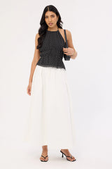 Perfect Stranger Isley Maxi Skirt White
