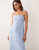 Esmée tie back maxi beach dress in light blue