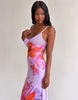 Tiger Mist Alaina cami slinky mesh maxi dress in lilac floral