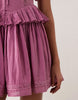 Miss Selfridge cheesecloth lace detail milkmaid dress in raspberry