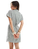 Vero Moda mini shirt dress with pockets in khaki green stripe