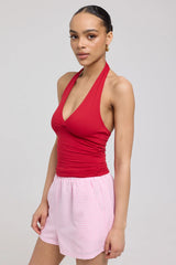 L&t Sylvia Halter Top Cherry Red