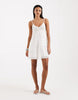 Hollister crochet tiered babydoll mini dress in white