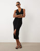 Gina Tricot knit midi tank dress in black