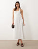 Nobody's Child Hallie broderie halter neck a-line midi dress in white
