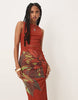 Isabelle Pennington-Edmead Marigot mesh midaxi dress in floral placement print