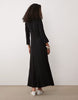 YAS maxi shirt dress in black