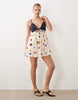 Abercrombie & Fitch strappy flowy mini dress with built in bra and skort in floral print