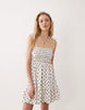 Miss Selfridge shirred cami mini dress in polka dots