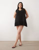 Esmée Curve tie strap mini beach dress in black