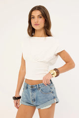 One Teaspoon Bandits Low Waist Denim Shorts Blue Crush