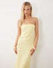 linen blend column maxi dress in buttermilk