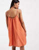 Vero Moda frill trim cami mini dress in rust