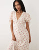 Miss Selfridge button up maxi tea dress in vintage ditsy