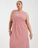 ONLY Curve smock midaxi dress in red gingham