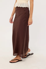 Perfect Stranger Klara Maxi Skirt Brown