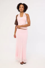 Perfect Stranger Lula Chiffon Maxi Skirt Pink
