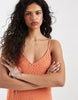 Vero Moda jersey floral eyelet cami midaxi dress in orange