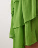 ruffle hem cami maxi dress in green
