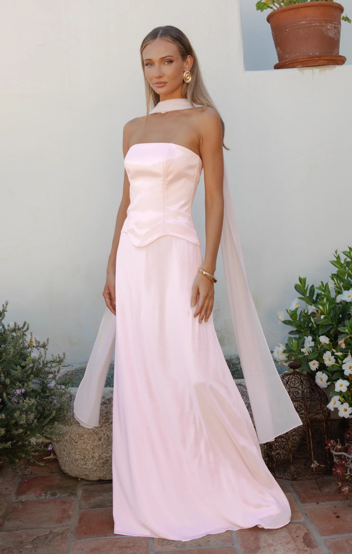 Jules Maxi Dress ~ Powder Pink