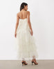 Gina Tricot frill maxi dress in cream