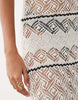 River Island striped knit midi dress in white
