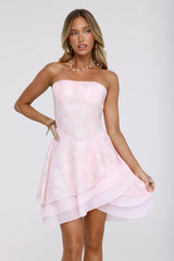 Dream Doll Strapless Mini Dress Pink