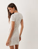 Mango knit mini dress in beige