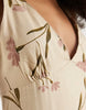 Motel Lisandy bloom leaf halter midaxi dress in taupe