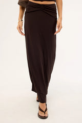 Perfect Stranger Aria Maxi Skirt Brown